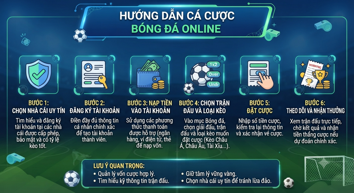 hướng dẫn cá cược bóng đá online