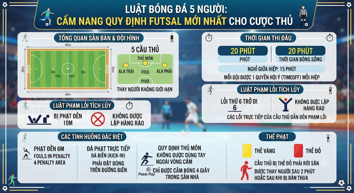 luật bóng đá 5 người